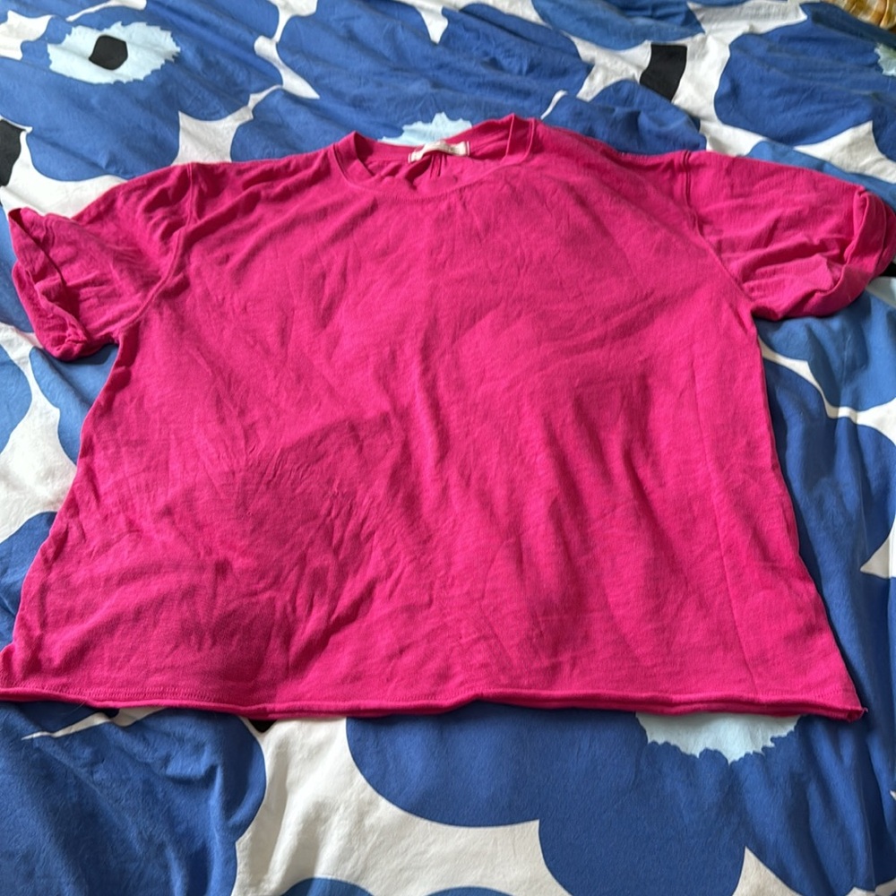 Free People cuffed sleeve tee shirt